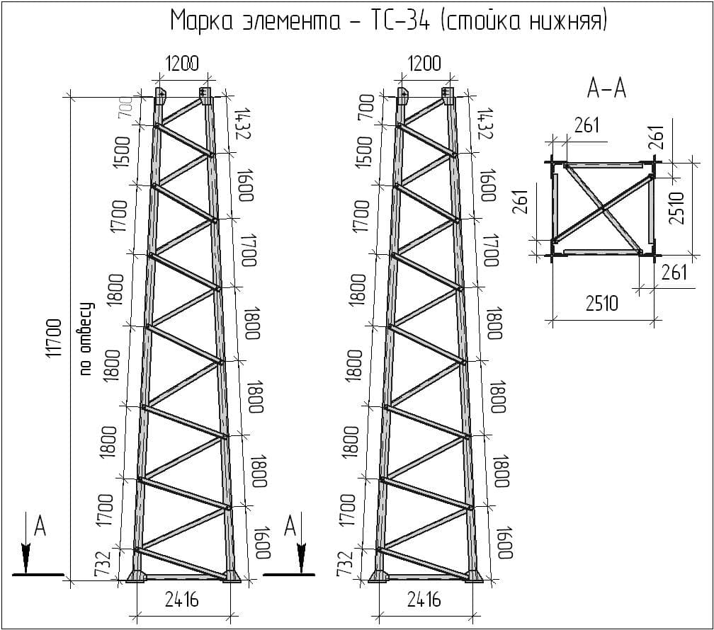 Сборочный чертеж прожекторная мачта пмс 24 чертеж