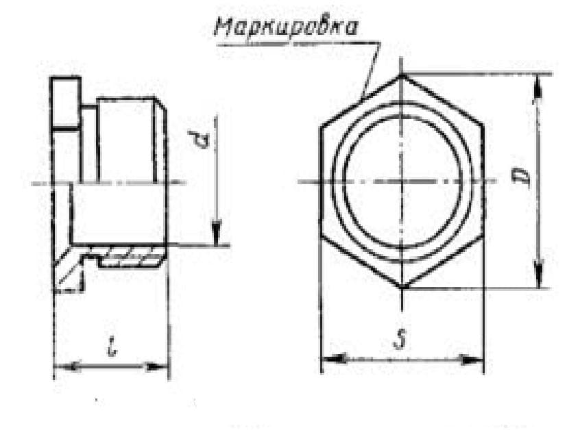 Контргайка на чертеже