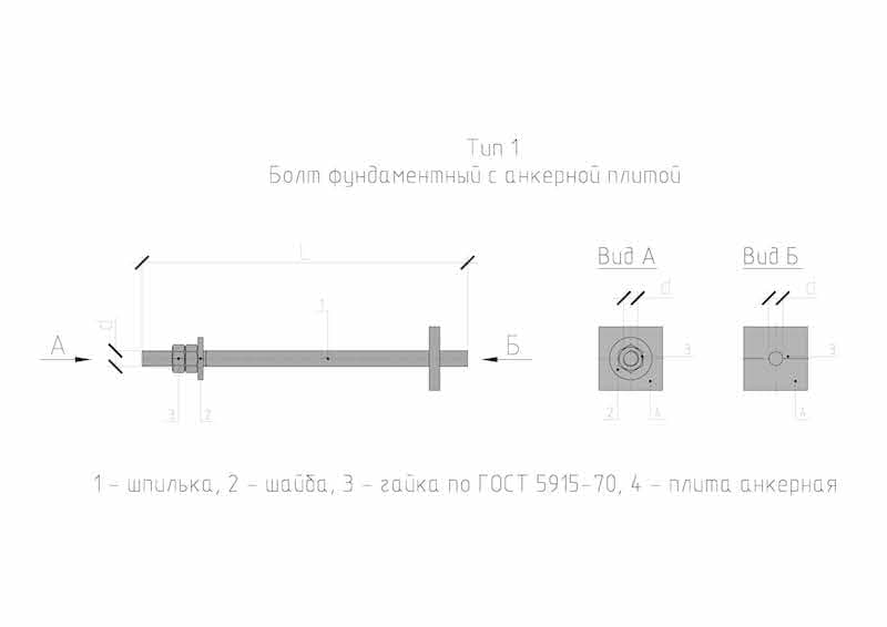Анкерный болт чертеж