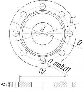 Чертеж фланца с размерами ду200