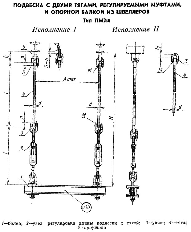 Чертеж подвески ПМ2ш